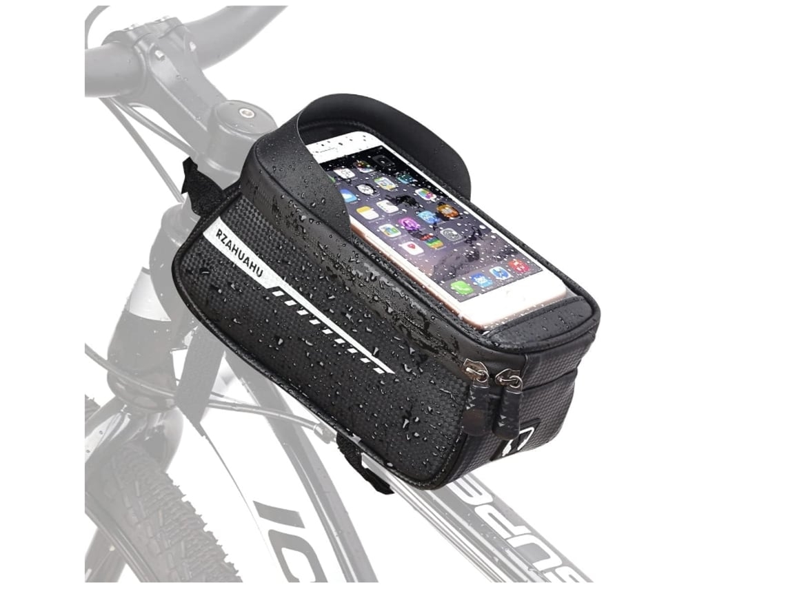 Bolsa de bicicleta impermeable FACPOET con soporte para teléfono de bicicleta con pantalla táctil de TPU para teléfonos de hasta 6,5 pulgadas