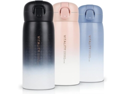 2026da-taza Térmica Linjou Acero Inoxidable 380ml Anti-fugas Para Bebidas Calientes Y Frías Negro