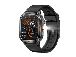 Linterna para reloj inteligente Bestvite Ak80 con batería grande de 400 mAh (negro)