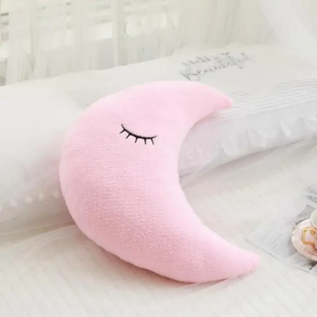 (luna Rosa 50cm) Nuevo Cojín/almohada De Peluche, Ideal Para La Decoración De Habitaciones.