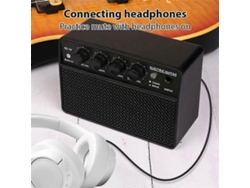 Pequeño altavoz portátil de mini guitarra eléctrica para práctica diaria y Chaberlu