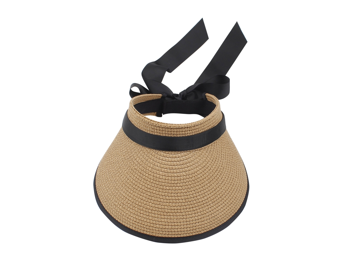 Sombrero De Paja De Ala Ancha Con Lazo Ajustable, Sombrero De Playa De Verano Para Mujer.