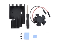 Disipador De Calor Para Raspberry Pi 4 Con Ventilador, Aleación De Aluminio, Pintura Anticorrosión.