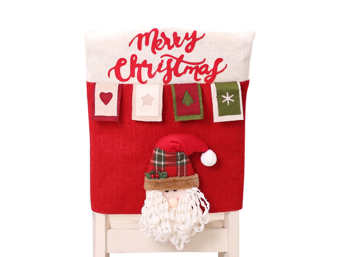 Funda para silla de muñeca 3D, decoración navideña, protección para muebles