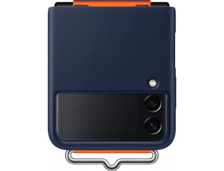 Funda con Anel SAMSUNG Zflip 3 Silicona Azul