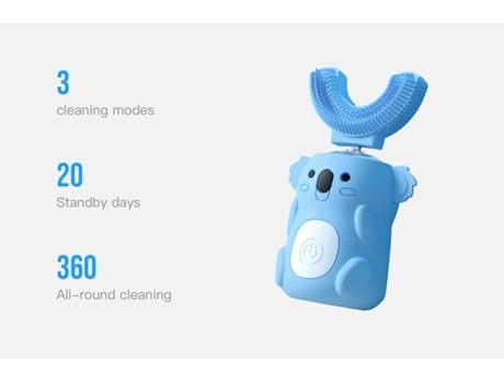 Cepillo de dientes eléctrico ZMDECQNA para niños automático ultrasónico para niños pequeños en forma de U; Bonito diseño de modelado para niños de ...