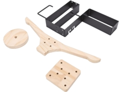 Soporte Para Casco De Motocicleta, De Montaje En Pared, Fabricado En Madera Y Acero Al Carbono, Soporte Para Casco Que Ahorra Espacio Con Colgador.