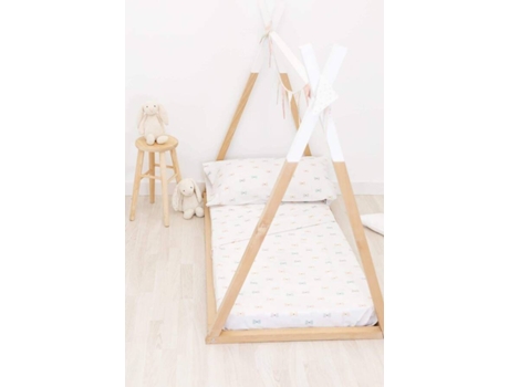 Juego de Sabánas Infantil SOKIOS (160 x 270 - Algodón - Blanco)