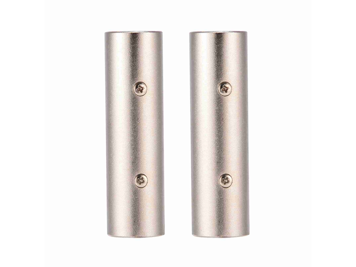 Adaptador Acoplador De Conector Xlr Macho A Macho De 3 Pines Para Amplificador De Micrófono (2 Unidades)