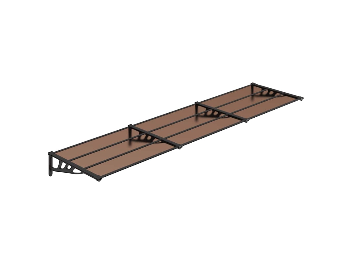 Maison Exclusive - Marquesina De Puerta Policarbonato Negro 358,5x90 Cm
