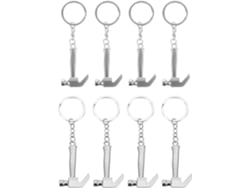 De 8 Mini Chaveiros De Metal Em Formato De Martelo, Pingente Decorativo Para Bolsas, Chaveiros E Ferramentas.