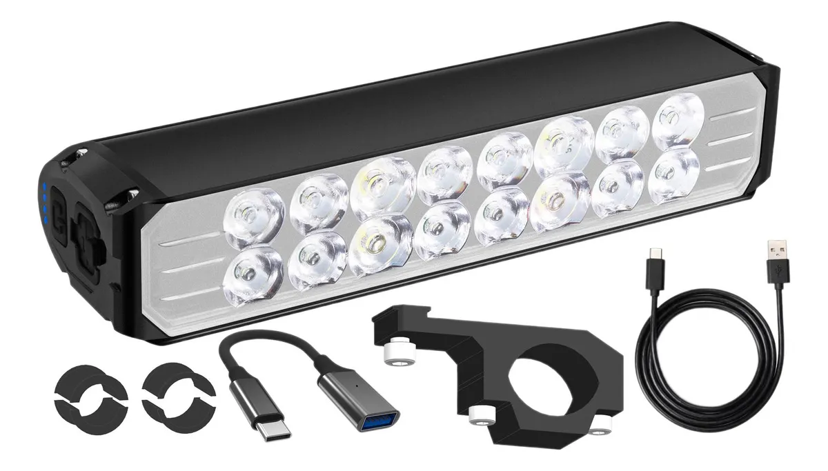 Luz delantera de bicicleta, montaje en manillar, montaje para faro vayotoy