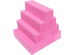 10 Bloques Para Limar Uñas, 4 Caras, Para Uñas Naturales Y Acrílicas, Grano 100/150, Pulidor Profesional (rosa)