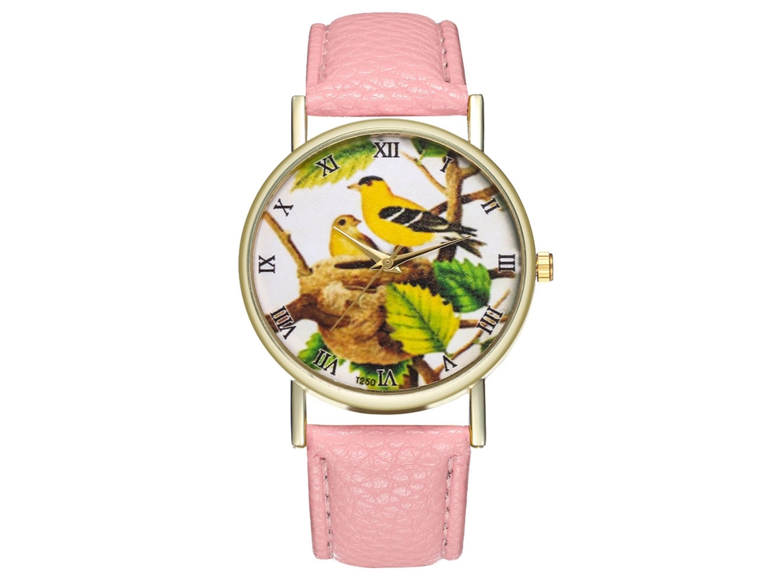 Reloj De Pulsera Para Parejas Con Correa De Poliuretano, Estilo Moderno Y Movimiento De Cuarzo Rosa.