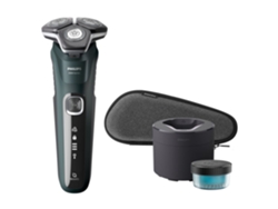 Afeitadora rotativa Shaver Series 5000 S5884/50 para hombre, recortadora, negra y verde, Philips
