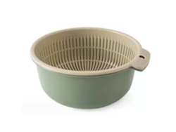 Cesta De Drenaje De Doble Capa, Cuenco Multifuncional Para Lavar Frutas Y Verduras, Cuenco Colador De Cocina