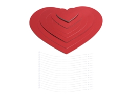 Adorno De Corazón Rojo 3d Para Decoración De Bodas, Aniversarios Y Fiestas.