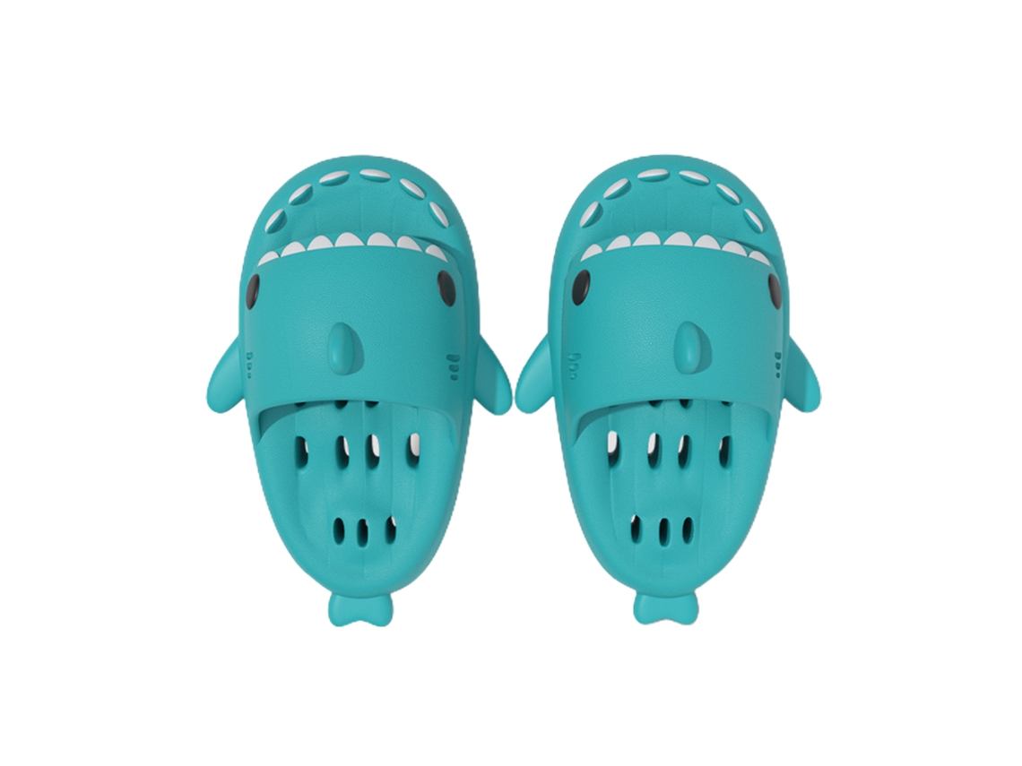Chanclas Con Diseño De Tiburón, Antideslizantes, De Punta Abierta, Unisex, Ideales Para El Baño O La Playa.