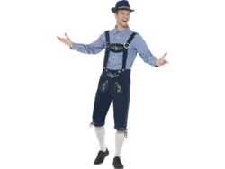 Disfraz de Hombre DISFRAZZES Bávaro Tradicional Azul Con Lederhosen (Talla: L)