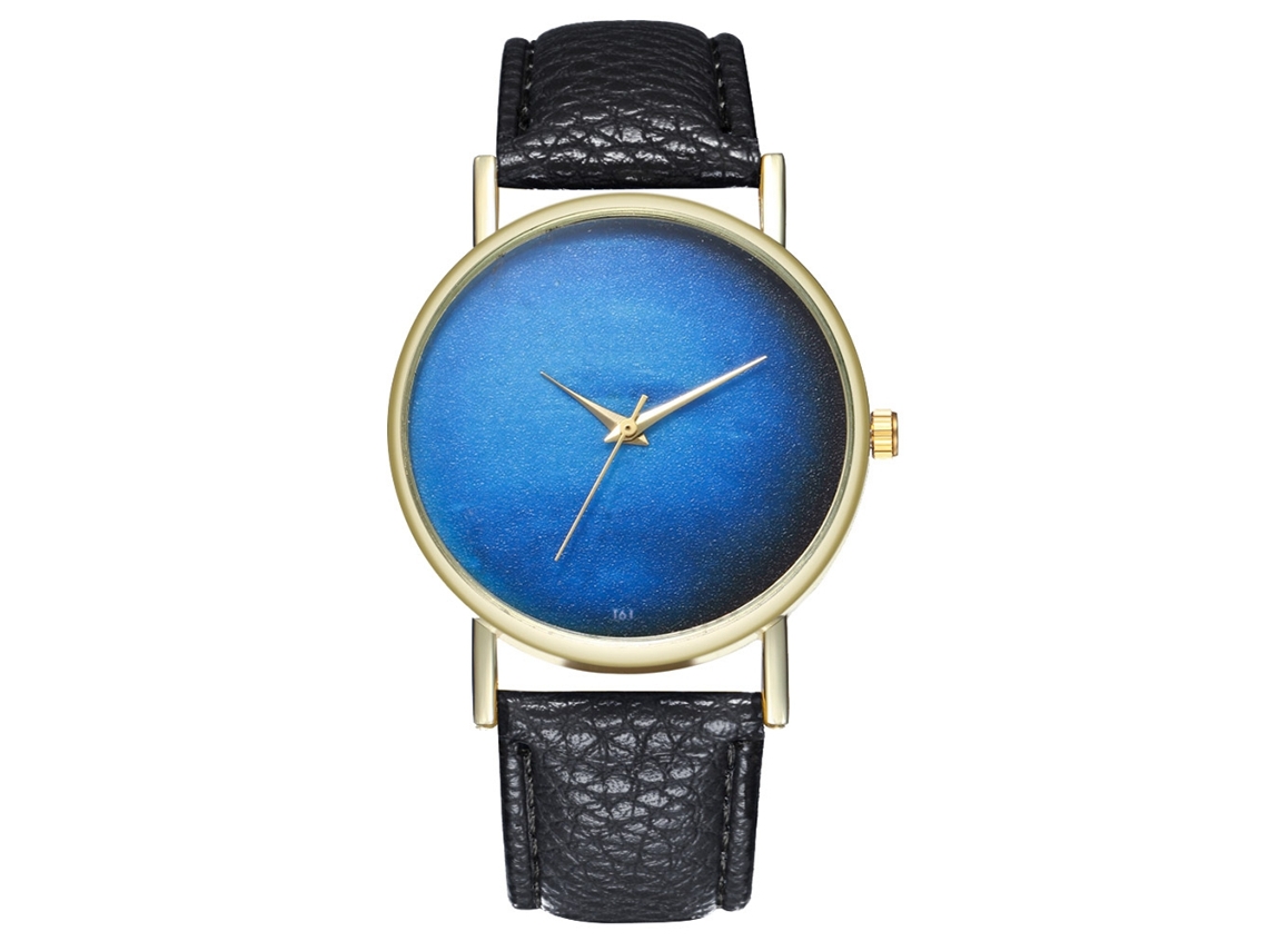 Reloj De Pulsera Analógico De Cuarzo Con Correa De Pu De Estilo Sencillo Para Mujer (negro)
