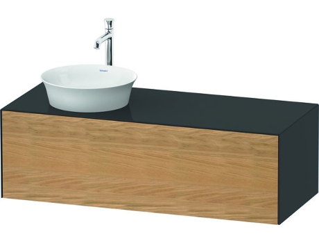 DURAVIT Tulip blanco, mueble de pared, ancho 1300 x fondo 550mm, con 1x extraíble, con tecnología tip-on, WT4977L