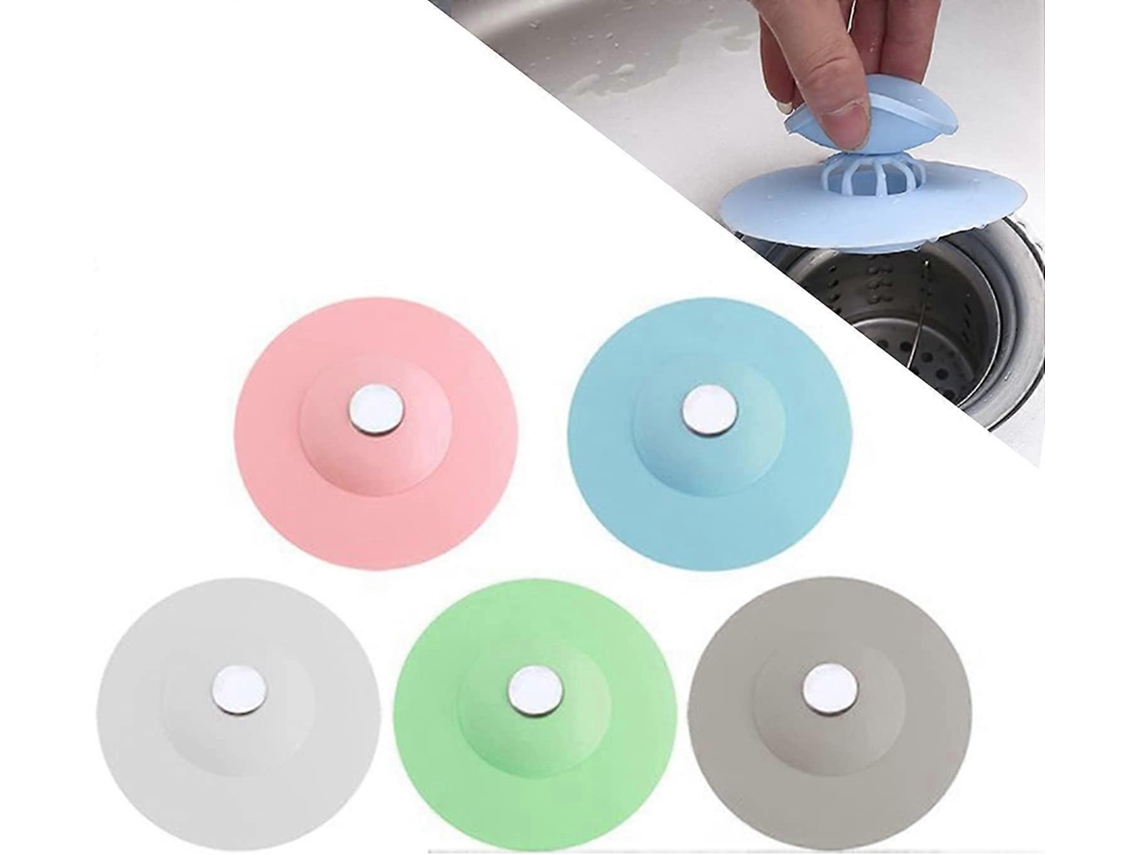 5 Tapon De Drenaje Para Regadera Y Bañera, Tapon Universal Para Lavabos De Cocina Y Lavandería Con Succión Fuerte Y Diseño Delgado