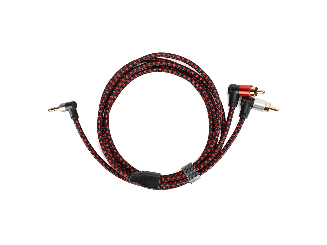Cable de audio de 3,5 mm a 2 RCA para conectar auriculares de PC y coche.
