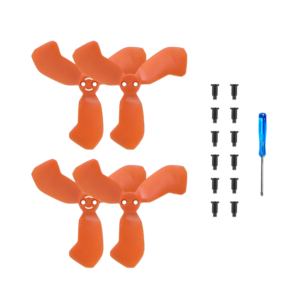 Hélices de liberación rápida para DJI Neo 2, de bajo ruido, color naranja.
