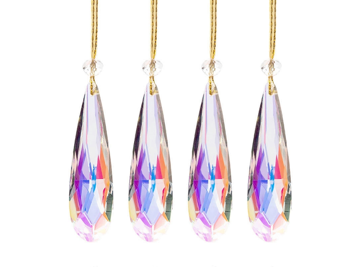 Guirnaldas de cristal brillante para atrapasoles, que realzan la luz natural con efectos de arcoíris.