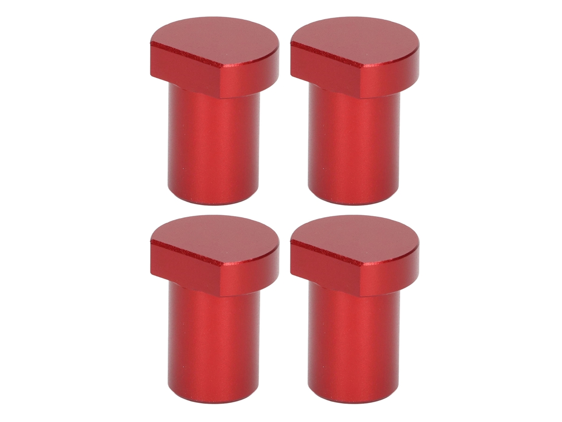 4 Clavijas De Sobremesa Para Carpintería Con 20 Mm De Diámetro, Bloques De Tope Multifuncionales Rojos.