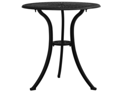 Mesa de jardín de aluminio fundido negro de 62 x 62 x 65 cm, DKD HOME DECOR