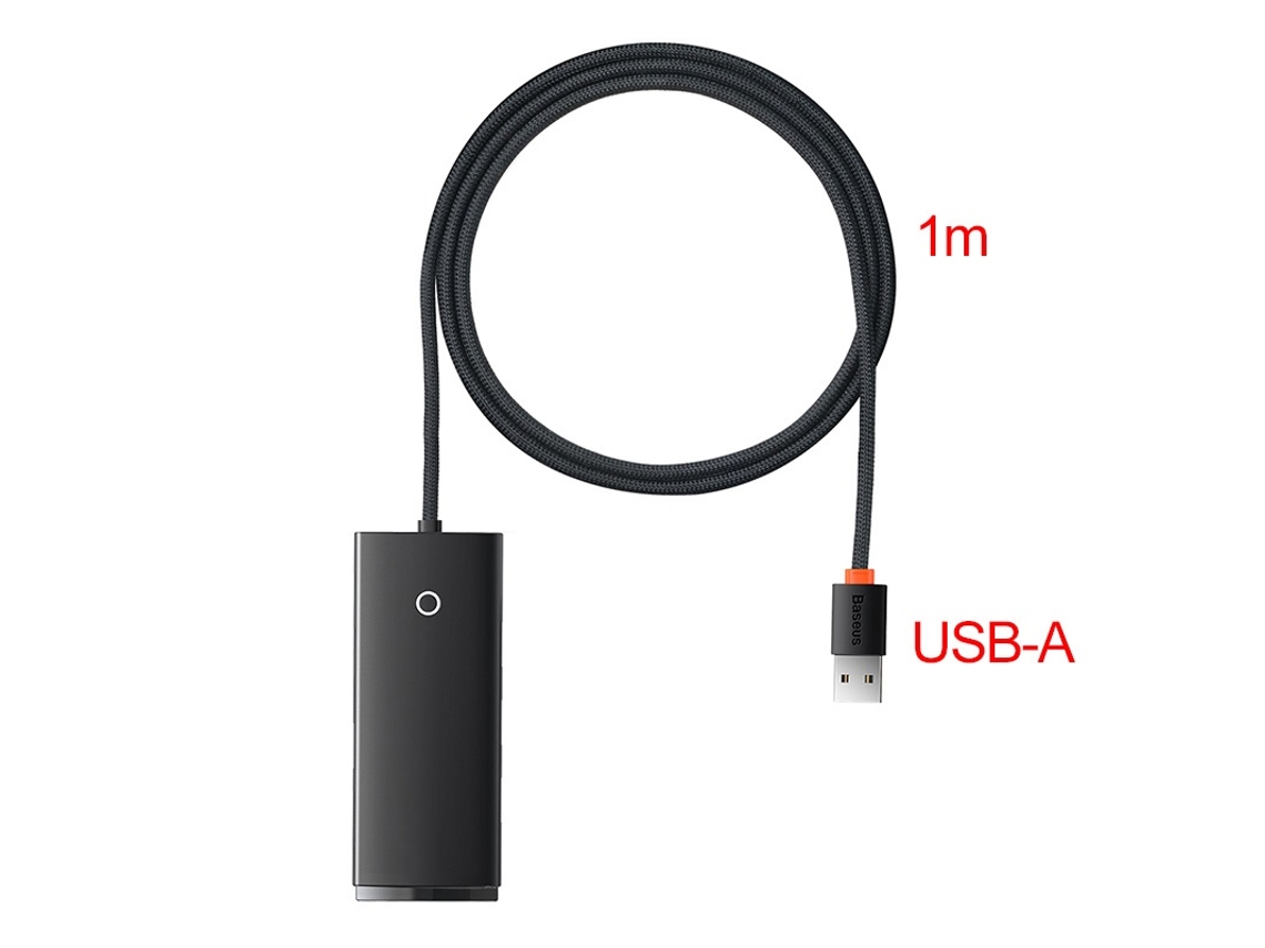 Estación de acoplamiento Yizhood Cable de 1 m 4 puertos USB A USB A a USB 3.0 4 Ethernet Splitter Base para computadora portátil Macbook Pro Negro
