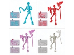Figura De Esqueleto De 13 Cm De Henten Home, Articulada Y Móvil, Para Coleccionistas Como Decoración De Mesa (4 Piezas)