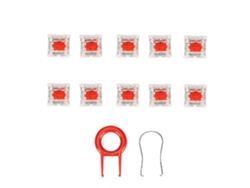 Juego De 10 Interruptores Mecánicos Para Teclado, Interruptores Rojos, Con Extractor, Abs Duradero, Con Una Vida Útil De 50 Millones De Pulsaciones.
