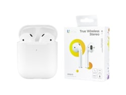 Auriculares Inalámbrico Sem Fio, para Celulares, 5V, Lightning, Unico Star Ep9273 Blanco