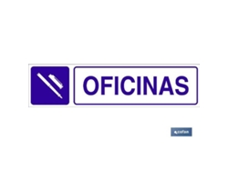 Señal glasspack adhesiva 175x45 oficinas