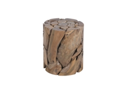 Reposapies Raiz De Teca Reciclada Natural 35x35x40cm