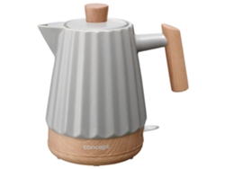 Hervidor eléctrico de cerámica Rk0091 de 1,5 l, color gris claro