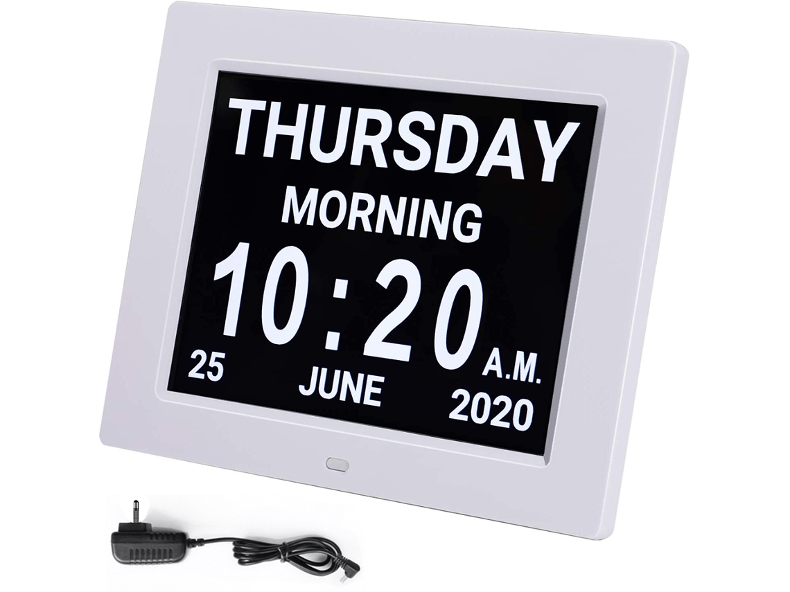 Reloj Digital de Calendario 8, Ideal para Ancianos y Personas con Demencia Kofihety