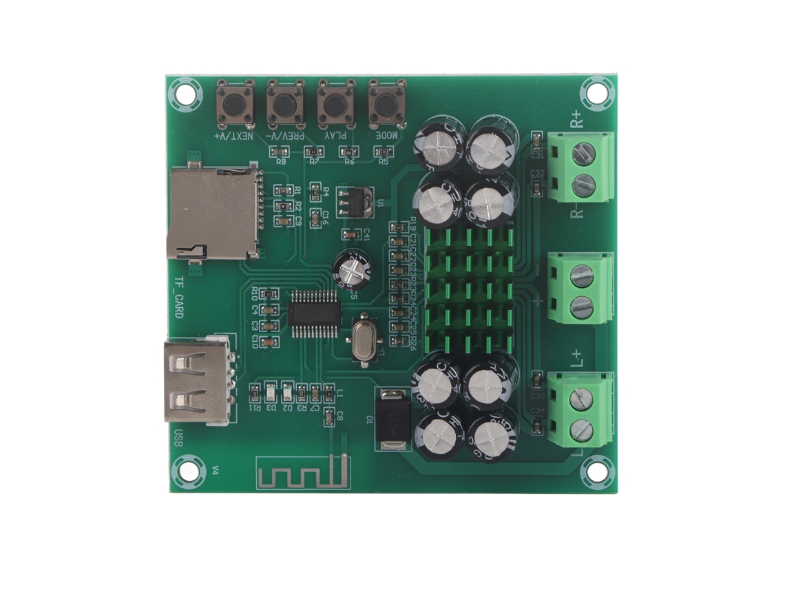 Placa Amplificadora Bluetooth Tpa3116d2 50w*2 Dc1224v Con Unidad Flash Usb Y Tarjeta De Memoria Hw428