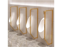Mampara Divisoria Para Hombres, De Acero Inoxidable Templado, Para Montaje En Pared.