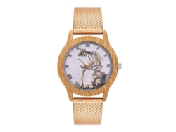 Reloj De Pulsera Unisex De Cuarzo Con Correa De Silicona, Números Romanos, Oro Rosa.