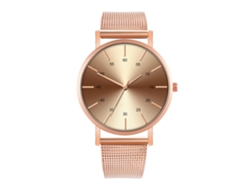Reloj De Moda Para Hombre Y Mujer Con Correa De Malla, Esfera Redonda Y Movimiento De Cuarzo, Ideal Para Parejas.