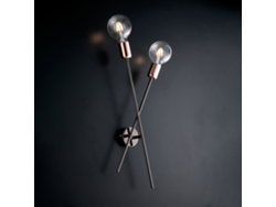 Bloom - Aplique De Hierro Cromado, Negro Y Cobre 2 Luces L.20 - P.9 - Bl200-ap2-nr