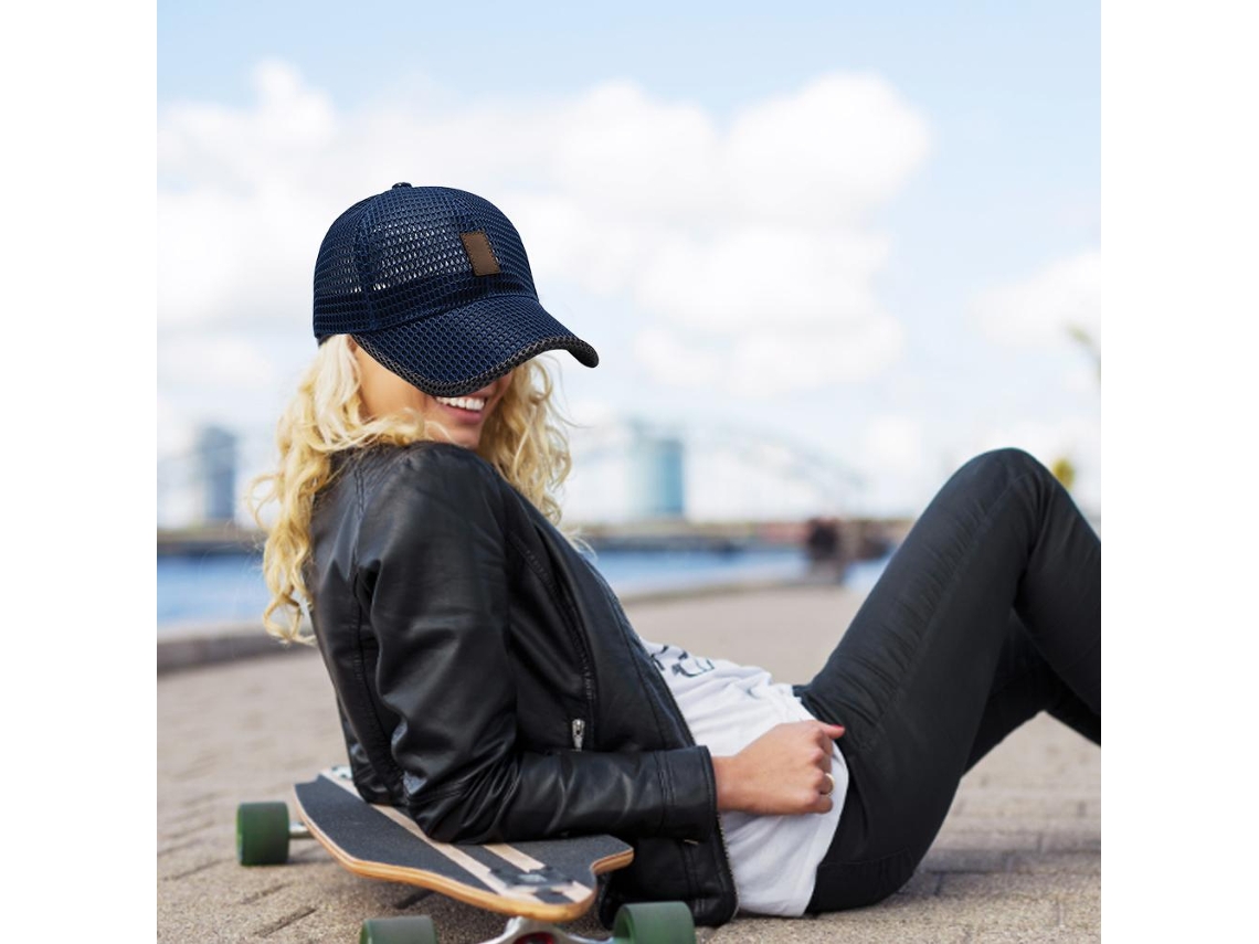 Gorra de béisbol de malla transpirable para hombres y mujeres, deportes de verano al aire libre.