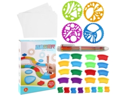 Ats-set De Juguetes De Dibujo Diy Con Plantillas Y Accesorios, Juguete Educatsivo Para Niños