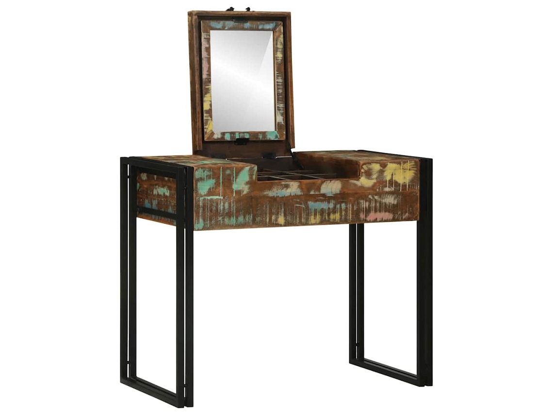Mesas De Tocador | Mesa De Vestidor De Dormitorio Madera Maciza Recuperada