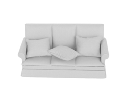 2026-sofá Miniatura Para Casa De Muñecas 1:12 Con 3 Almohadas Mueble De Sala De Estar Madera Gris Accesorios Decorativos