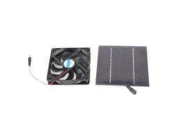 Panel solar de 5 W con ventilador de refrigeración para invernaderos y refugios.