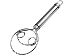 Batidor de varillas Rebe de acero inoxidable de 22 cm para mezclar masas, una herramienta esencial para la cocina y la repostería.